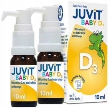 JUVIT D3 BABY witamina D3 dla niemowląt 2x10ml zdjęcie 1
