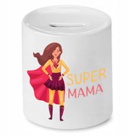 Skarbonka Dla Mamy Matki Super Mama Prezent Z Nadrukiem Ze Zdjęciem