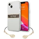 Guess GUHCP13SKB4GBR iPhone 13 mini 5,4" Transparent hardcase 4G Brown