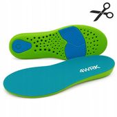 WKŁADKI DO BUTÓW AMORTYZUJĄCE PRZECIWPOTLIWE SPORTOWE INS-RUN GB 42-45