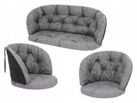 Zestaw 3 poduszek na kanapy rattanowe 100x50 50x50