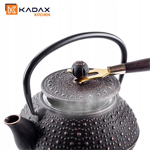 KADAX Czajnik Czarny 800ml Imbryk Żeliwny Do Herbaty Dzbanek + 4 Czarki na Arena.pl