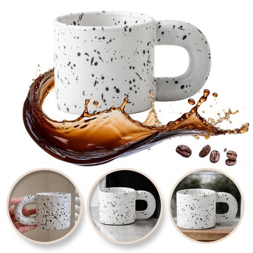 ceramiczny, nakrapiany kubek z uchem 300 ml matowy cup19 na Arena.pl