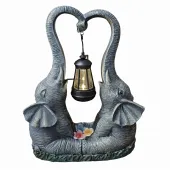 Figurka Lampka Lampa Ozdoba Ogrodowa Solarna Led Słoń Słonik z Lampionem