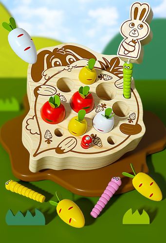 łapanie robaczków gra logiczna zręcznościowa królik marchewki jhtoy-566 na Arena.pl