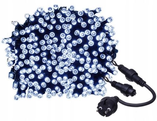 LAMPKI CHOINKOWE 500 LED BIAŁE ZIMNE FLASH ZEWNĘTRZNE WEWNĘTRZNE na Arena.pl