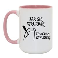 Duży Biało-Różowy 450 ml