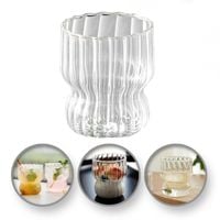 szklanka ryflowana, puchar z falowanymi ściankami 260 ml 1szt szk51