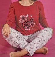 Damska piżama długa bawełniana długi rękaw długie spodnie 2XL XXL plus size