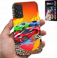 ETUI DO SAMSUNG GALAXY A53 5G - DLA DZIECI, SAMOCHODY WYŚCIGOWE + SZKŁO