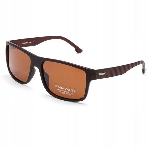 OKULARY PRZECIWSŁONECZNE MĘSKIE POLARYZACYJNE UV400 NERDY POLARZONE BRĄZOWE na Arena.pl