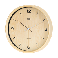 Zegar ścienny tarczowy klasyczny kwarcowy 30 cm jasny brąz