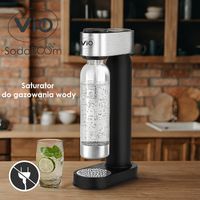 Saturator do wody gazowanej ViO SodaBoom SB-179 + butelka wielorazowa 1L