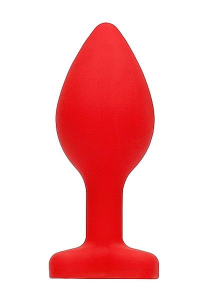 Diamond Heart Butt Plug - Regular - Red zdjęcie 5