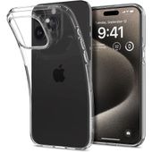 etui na iphone 15 pro max liquid crystal - przezroczyste