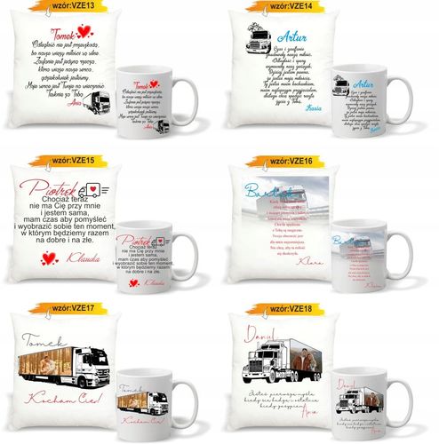 foto PODUSZKA KUBEK PREZENT na Walentynki z napis na Arena.pl