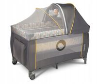 ŁÓŻECZKO TURYSTYCZNE KOJEC LIONELO SVEN + OTULACZ BAMBUSOWY SWADDLE GREY