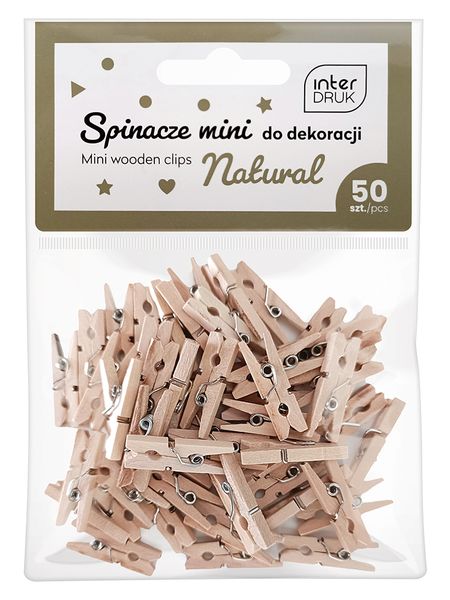 NATURALNE SPINACZE DO DEKORACJI MINI 50SZT INTERDRUK zdjęcie 1