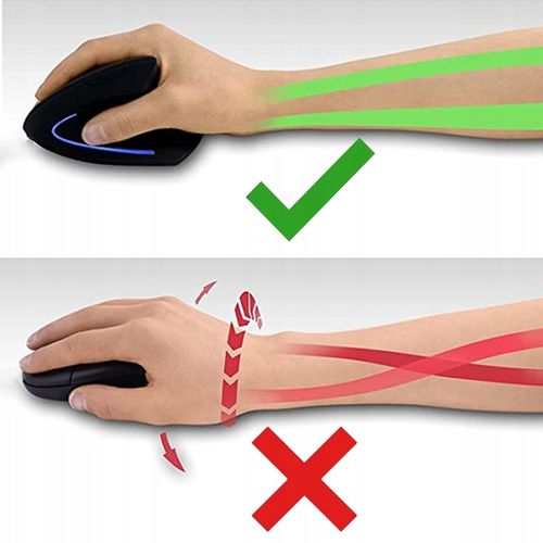 CICHA MYSZ MYSZKA BEZPRZEWODOWA PIONOWA WERTYKALNA LAPTOPA KOMPUTER BIURA na Arena.pl