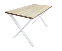 Stół do salonu kuchni 70x120x28 LOFT X biały Dąb Sonoma