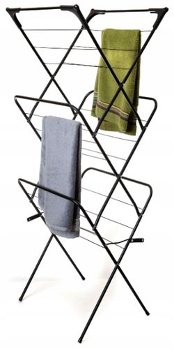 3 POZIOMOWA STOJĄCA SUSZARKA PIONOWA NA PRANIE DO UBRAŃ SKŁADANA WYSOKA na Arena.pl