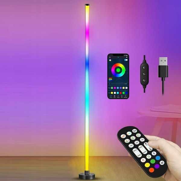 INTELIGENTNA LAMPA PODŁOGOWA LED RGB NAROŻNA STOJĄCA DO SALONU zdjęcie 1