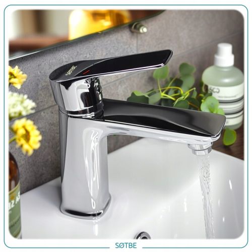 Kran do umywalki stojący bateria do łazienki umywalkowa oszczędna SOTBE na Arena.pl