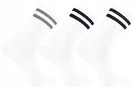 Skarpetki Męskie Bawełniane Paski Gładkie Skarpety Długie MORAJ 3PARY 39-42