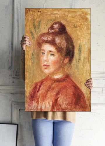 Bust of Woman in Red, Pierre-Auguste Renoir - plakat 21x29,7 cm na Arena.pl