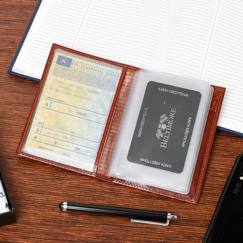 Etui Na Dokumenty Karty Brąz Skórzane Slim Beltimore G95 na Arena.pl