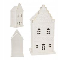 DOMEK 19x10 CM CERAMICZNY LED ŚWIĄTECZNY ŚWIĘTA BOŻE NARODZENIE KAMIENICZKI