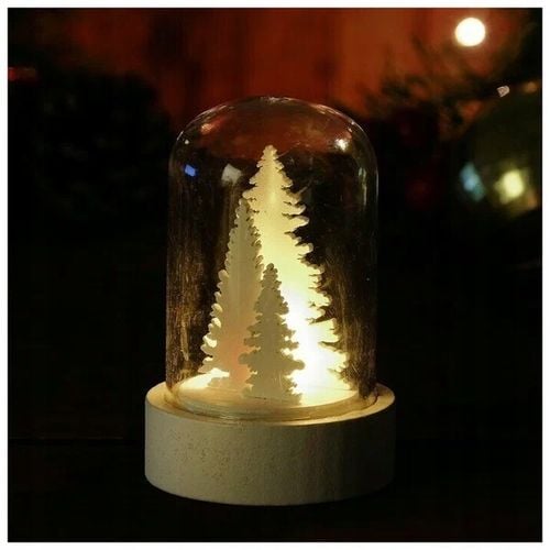 Świąteczna dekoracja lampka LED ozdoba biała szklana choinki LIVARNO na Arena.pl