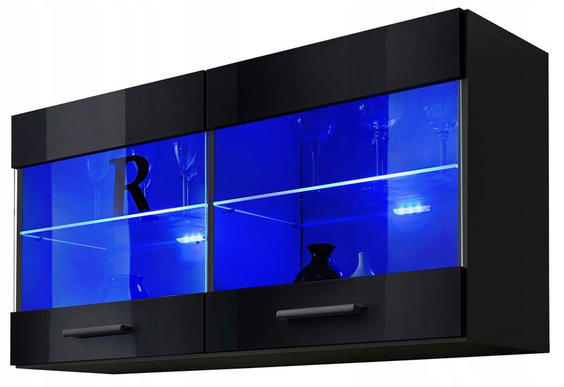 Pan Igiełka Witryna Wisząca LED Czarny Biały Dąb Wotan Loft Kompaktowa zdjęcie 6