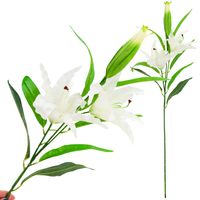 LILIA BIAŁA KWIATY SZTUCZNE GAŁĄZKA LILII