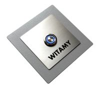 Przycisk dzwonka do domofonu wyjścia furtki bramy drzwi INOX LED srebr