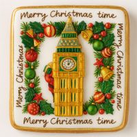 CIASTKO LUKROWANE BIG BEN BOŻE NARODZENIE ROZ.L POZIOM RĘCZNIE ROBIONE