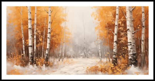 Plakat 91,3x44,5cm Jesienne Brzozy na Arena.pl