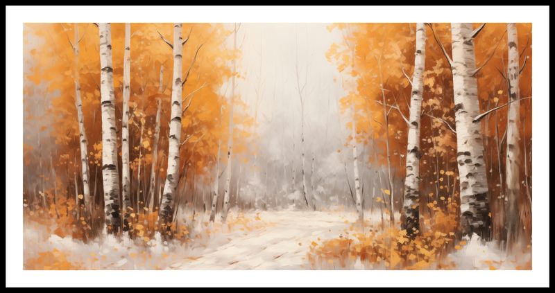 Plakat 91,3x44,5cm Jesienne Brzozy zdjęcie 3