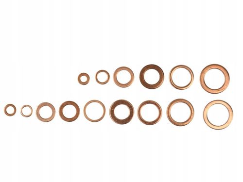 ZESTAW PODKŁADEK MIEDZIANYCH PODKŁADKI MIEDZIANE 150 SZT ZESTAW na Arena.pl