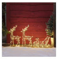 Renifer LED z saniami ozdoba świąteczna Boże Narodzenie lampki