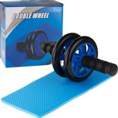 WAŁEK ROLLER DO ĆWICZEŃ KÓŁKO PODWÓJNE + MATA
