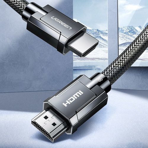 Kabel przewód HDMI 2.1 8K 4K 3D 48Gbps HDR VRR QMS ALLM eARC QFT 2m szary na Arena.pl