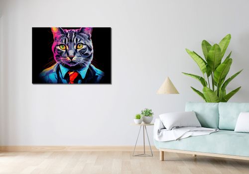 Obraz 100x70cm Kolorowy Bizneskot na Arena.pl