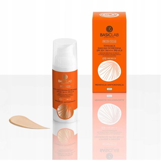 BasicLab tonująca emulsja ochronna SPF50 50ml zdjęcie 2
