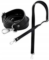 Pasek Regulowany Do Torby Torebki Skórzany Czarny