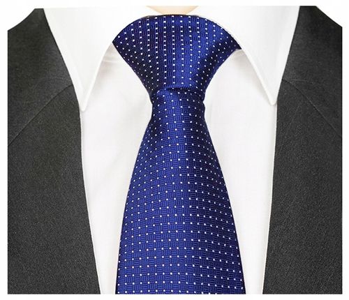 STYLOWY CHABROWY Żakardowy Krawat Męski do Garnituru w Kropki Groszki rc20 na Arena.pl