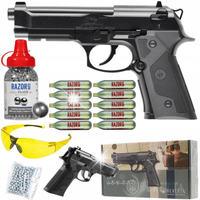ZESTAW Pistolet wiatrówka Beretta 2.0 4,5 mm BB CO2 + 10 CO2 + Śrut replika