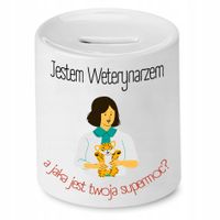 Skarbonka Dla Weterynarza Jestem Weterynarzem Z Nadrukiem Ze Zdjęciem