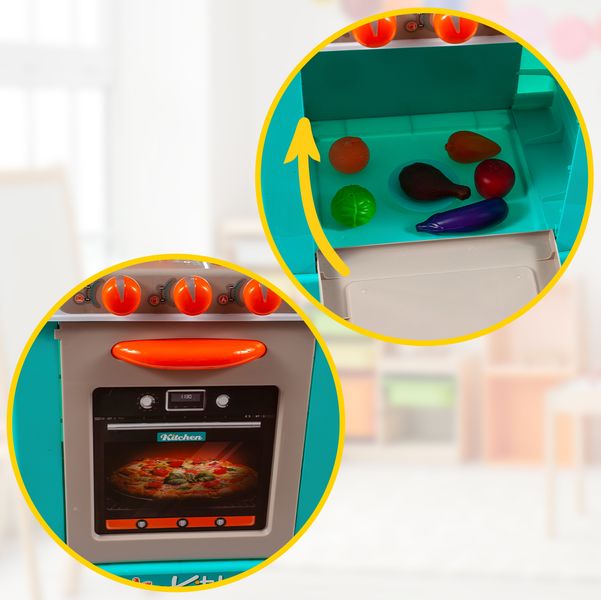 Kuchnia Dla Dzieci Indukcyjna Mały Kucharz Niebieska zdjęcie 11