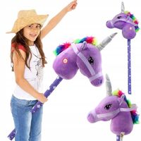 HORSE JEDNOROŻEC KOŃ NA PATYKU KIJU ZABAWKA GŁOWA KONIA HOBBY KONIK DŹWIĘK